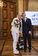 Martina Navrátilová převzala Stříbrnou medaili předsedy Senátu Martina Navrátilová převzala Stříbrnou medaili předsedy Senátu