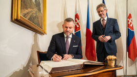 Předseda Národní rady Slovenska Peter Pellegrini v českém Senátu