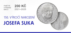 Josef Suk na stříbrné minci ČNB