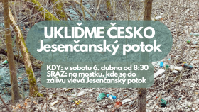 Rozhodnuto. Společný úklid proběhne u Jesenčanského potoka Rozhodnuto. Společný úklid proběhne u Jesenčanského potoka
