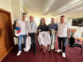 Hejtman přivítal bronzového medailistu Martina Rubeše