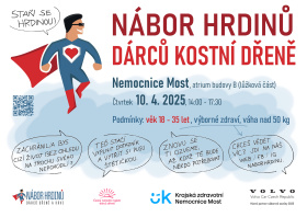 Zítra se v Nemocnici KZ Most koná nábor dárců kostní dřeně Zítra se v Nemocnici KZ Most koná nábor dárců kostní dřeně