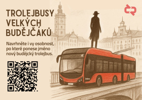 Dopravní podnik města České Budějovice hledá jména pro nové trolejbusy