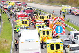 Taktické cvičení složek IZS na dálnici prověřilo připravenost