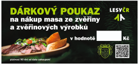 Předvánoční novinkou je prodej dárkových poukazů na zvěřinu a výrobky z ní