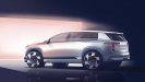 Škoda představuje exteriérové skici svého nového sedmimístného elektrického modelu Peaq Kliknutím zvětšíte obrázek