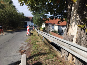 Rekonstrukce opěrné zdi v Radonicích zvýší bezpečnost provoz Kliknutím zvětšíte obrázek